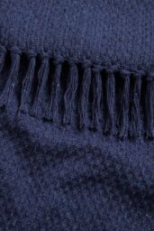 Drift Home 'Hayden' Textured Woven Throw in Navy - Size: 200 cm x 200 cm - thumbnail 3