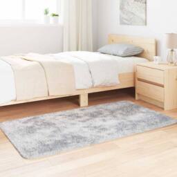 Berkfield Home Shaggy Rug High Pile NAVARRA Light Grey 80x150 cm Polyester - Size: Medium - thumbnail 3