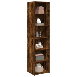 Berkfield Home Highboard Smoked Oak 45x41x185 cm Engineered Wood in Brown - Size: 45 x 41 x 185 cm - thumbnail 3