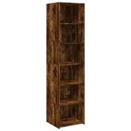 Berkfield Home Highboard Smoked Oak 45x41x185 cm Engineered Wood in Brown - Size: 45 x 41 x 185 cm - thumbnail 2
