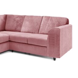 Furnishings For Less UK Ferguson 5 Seater Fabric Corner Sofa L Shaped Jumbo Cord - Full Back in Pink - thumbnail 4