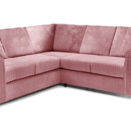 Furnishings For Less UK Ferguson 5 Seater Fabric Corner Sofa L Shaped Jumbo Cord - Full Back in Pink - thumbnail 3