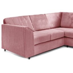 Furnishings For Less UK Ferguson 5 Seater Fabric Corner Sofa L Shaped Jumbo Cord - Full Back in Pink - thumbnail 2
