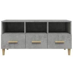 Berkfield Home TV Cabinet Concrete Grey 102x36x50 cm Engineered Wood - Size: 102 x 36 x 50 cm - thumbnail 6