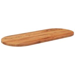 Berkfield Home Table Top 140x60x3.8 cm Oval Solid Wood Acacia in Brown