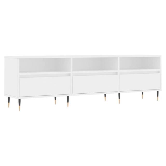 Berkfield Home TV Cabinet White 150x30x44.5 cm Engineered Wood - image 1
