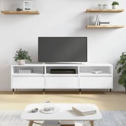 Berkfield Home TV Cabinet White 150x30x44.5 cm Engineered Wood - thumbnail 2