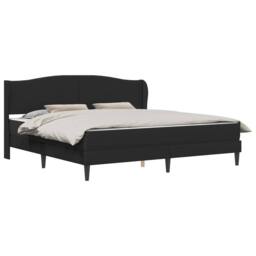 Berkfield Home Bed Frame with Headboard Black 180 x 200 cm Faux Leather - thumbnail 2