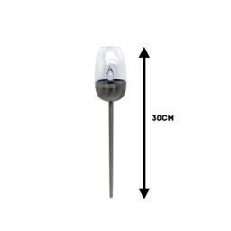 Marco Paul 4pc Flame Effect LED Solar Torch Light in Silver - thumbnail 8