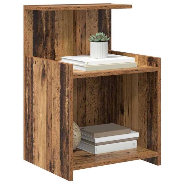 Berkfield Home Modern Bedside Tables - 2 Pack - Old Wood - 40 x 35 x 60 cm - Eng in Brown - image 1