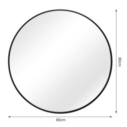Home Garden Direct Pandora - Round Wall Mirror - 80x80 cm in Black - thumbnail 5