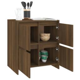 Berkfield Home Sideboard Brown Oak 70x41x75 cm Engineered Wood - Size: 70 x 41 x 75 cm - thumbnail 6