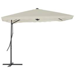 Berkfield Home Outdoor Parasol with Steel Pole 250x250 cm Sand in Beige - thumbnail 1