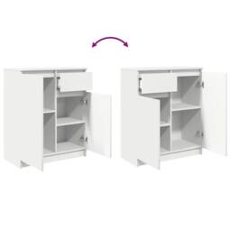 Berkfield Home Sideboard with Drawer White 71x35x84 cm Engineered Wood - Size: 71 x 35 x 84 cm - thumbnail 9
