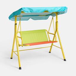 OHS Kids 2 Seater Swing Bench Canopy Garden Outdoor Patio Play Set - thumbnail 4