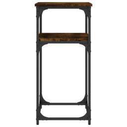 Berkfield Home Decorative Console Table Smoked Oak 75x35.5x75 cm Engineered Wood in Brown - thumbnail 5