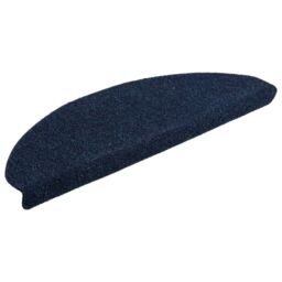 Berkfield Home Self-adhesive Stair Mats 10 pcs Navy 65x21x4 cm Needle Punch in Blue - Size: Medium - thumbnail 3