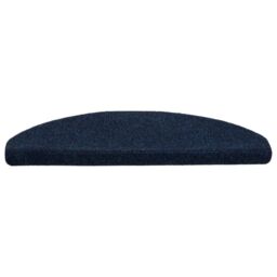 Berkfield Home Self-adhesive Stair Mats 10 pcs Navy 65x21x4 cm Needle Punch in Blue - Size: Medium - thumbnail 4