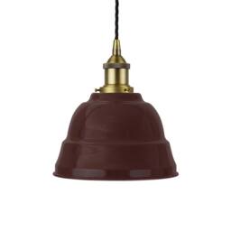 SE Home Burgundy Red Lincoln Pendant Light - Matt Antique Brass - thumbnail 1