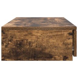 Berkfield Home Bedside Tables Smoked oak Engineered wood 100 x 36.5 x 16.5 cm in Brown - thumbnail 7