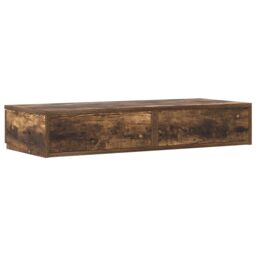 Berkfield Home Bedside Tables Smoked oak Engineered wood 100 x 36.5 x 16.5 cm in Brown - thumbnail 8