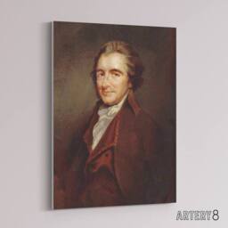 "Artery8 Thomas Paine Portrait Founding Father Canvas Wall Art Print - Size: W24"" x H32""" - thumbnail 2