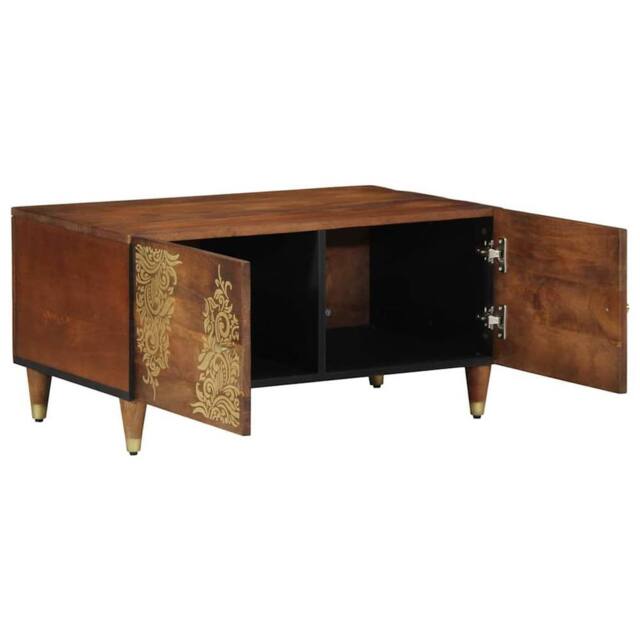 Berkfield Home Coffee Table 80x50x40 cm Solid Wood Mango in Brown - Size: 80 x 50 x 40 cm - image 1