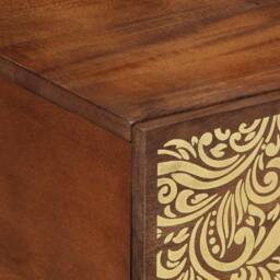 Berkfield Home Coffee Table 80x50x40 cm Solid Wood Mango in Brown - Size: 80 x 50 x 40 cm - thumbnail 6