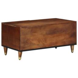 Berkfield Home Coffee Table 80x50x40 cm Solid Wood Mango in Brown - Size: 80 x 50 x 40 cm - thumbnail 5
