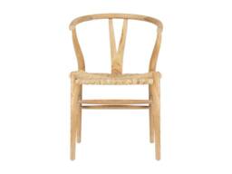 Vente-unique Teak & Wicker Chair - Natural - POGIANA in Light Oak