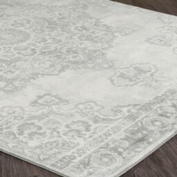 Livabliss Monaco-Vintage Grey Ivory Traditional Boho Living Dining Bedroom Rug in Cream - Size: 160 cm x 220 cm - thumbnail 6