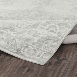 Livabliss Monaco-Vintage Grey Ivory Traditional Boho Living Dining Bedroom Rug in Cream - Size: 160 cm x 220 cm - thumbnail 4
