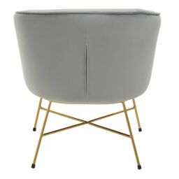 Orsina Stockholm Velvet Chair in Grey - thumbnail 4