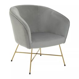 Orsina Stockholm Velvet Chair in Grey - thumbnail 2