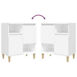 Berkfield Home Sideboard White 60x35x70 cm Engineered Wood - Size: 60 x 35 x 70 cm - thumbnail 8