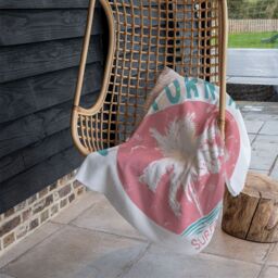 Benjamin Tate Design California Surfing Blanket in Natural - Size: 120 cm x 150 cm - thumbnail 4
