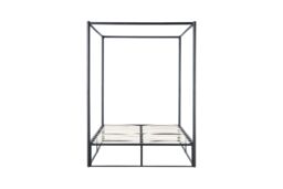 Birlea Four Poster Bed Frame Black Metal 4 Poster Canopy Farringdon - Size: Double - thumbnail 4
