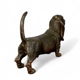 Animal Crackers Basset Hound Dog Figurine In Solid Cold Cast Bronze, Quality Dog Lover Home Decoration in Bronze - thumbnail 4