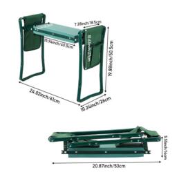 KORVIXA Foldable Garden Kneeler Stool Garden Kneeling Chair in Green - Size: 100 cm - thumbnail 2