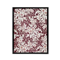 "Artery8 Vintage Silk Flowers Floral Pattern Wyatt Framed Canvas Wall Art Print in Red - Size: W12"" x H16""" - thumbnail 1