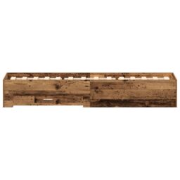 Berkfield Home Bed Frame Old Wood 100x200 cm Engineered Wood in Brown - thumbnail 7