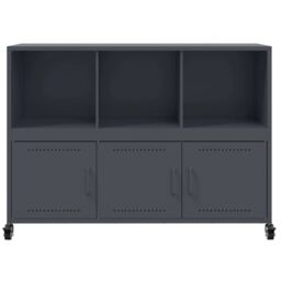 Berkfield Home Sideboard Anthracite 100.5x39x72 cm Steel in Black - thumbnail 6