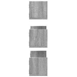 Berkfield Home Wall Shelves 3 pcs Grey Sonoma 58x18x18 cm Engineered Wood - Size: 58 x 18 x 18 cm - thumbnail 5