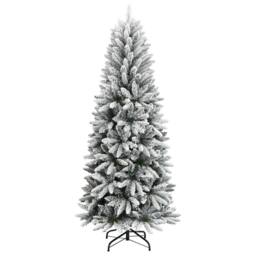 Berkfield Home Artificial Christmas Tree with Flocked Snow 240 cm PVC&PE in White
