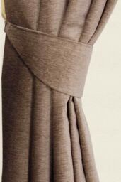 Homescapes Chenille Curtain Tie Back Pair in Beige - thumbnail 1