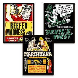 "Artery8 Wall Art Print Propaganda Prohibition Framed Posters Pack of 3 - Size: W12"" x H16""" - thumbnail 2