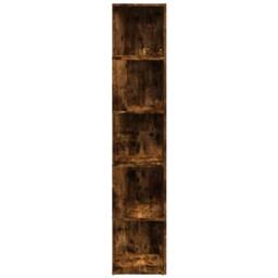 Berkfield Home Corner Cabinet Smoked Oak 33x33x164.5 cm Engineered Wood in Brown - thumbnail 3
