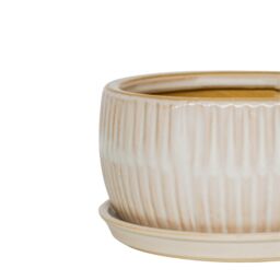 Ivyline White Round Bonsai Planters, Set of 2 - thumbnail 3