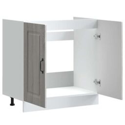 Berkfield Home Sink Base Cabinet Kalmar Grey Sonoma 80x46x81.5 cm Engineered Wood - thumbnail 5