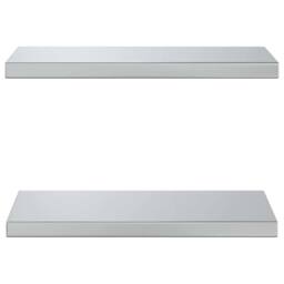 Berkfield Home Wall Shelves 2 pcs 50x23.5x3 cm Silver Stainless Steel - thumbnail 5